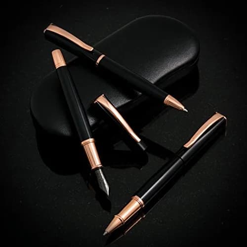 Monteverde Impressa Fountain Pen Black with 18 Karat Rose Gold Trim - Fine Point - JoWo German Nib (1 Count) thumbnail 8