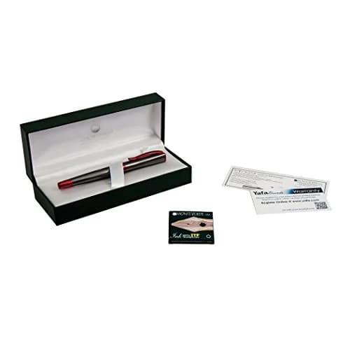 Monteverde Impressa Fountain Pen Gun Metal with Red Trim - Fine Point - JoWo German Nib (5.5 inches) thumbnail 7