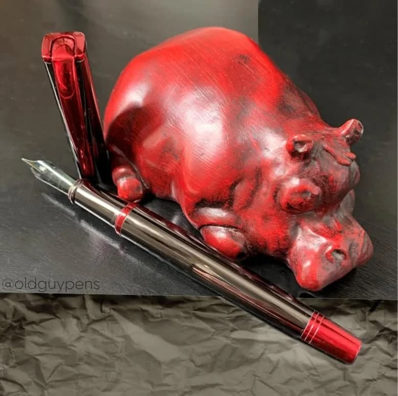 Monteverde Impressa Fountain Pen Gun Metal with Red Trim - Fine Point - JoWo German Nib (5.5 inches) - view 9