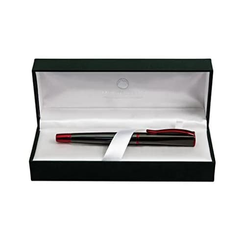 Monteverde Impressa Fountain Pen Gun Metal with Red Trim | Medium Point, German JoWo Nib, Refillable thumbnail 9