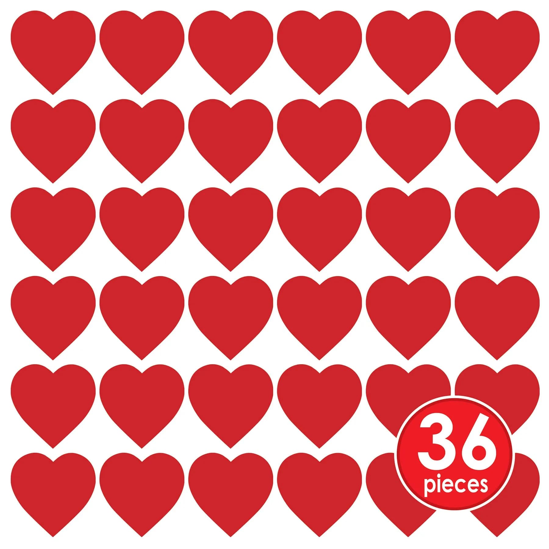 Beistle Red Printed Heart Cutout 30.48cm (12 Inch) | Pack of 36 for Valentine's Day & Celebrations - view 2