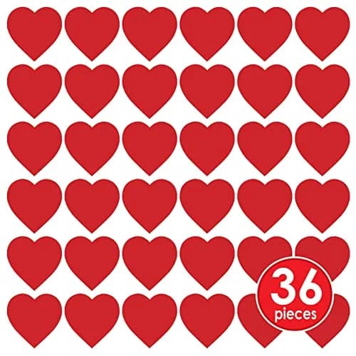Beistle Red Printed Heart Cutout 30.48cm (12 Inch) | Pack of 36 for Valentine's Day & Celebrations thumbnail 2