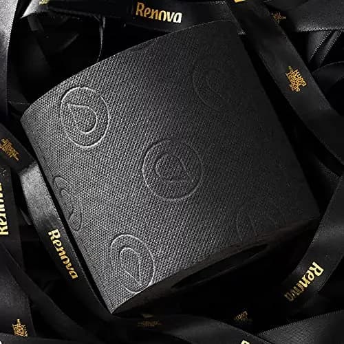 Renova Black Toilet Roll 6 Count (140 Sheets/Roll) | Triple-Ply Softness Imported from USA thumbnail 2