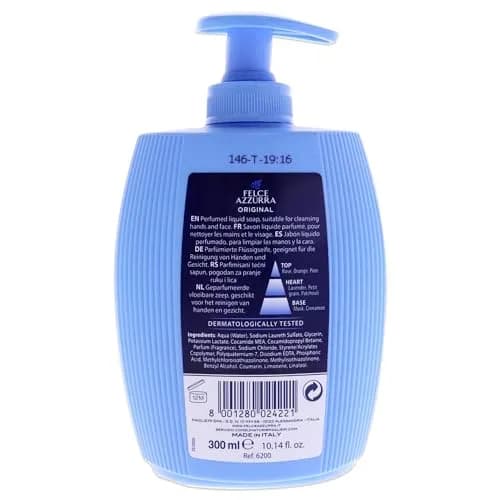 Felce Azzurra Original Liquid Soap 300ml (10.14 Oz) | Gentle Cleansing for Hands & Face thumbnail 2