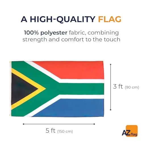 AZ FLAG South Africa Flag 3x5 ft Light Polyester 2 Grommets | Patriotic Flag for Indoor Use thumbnail 2