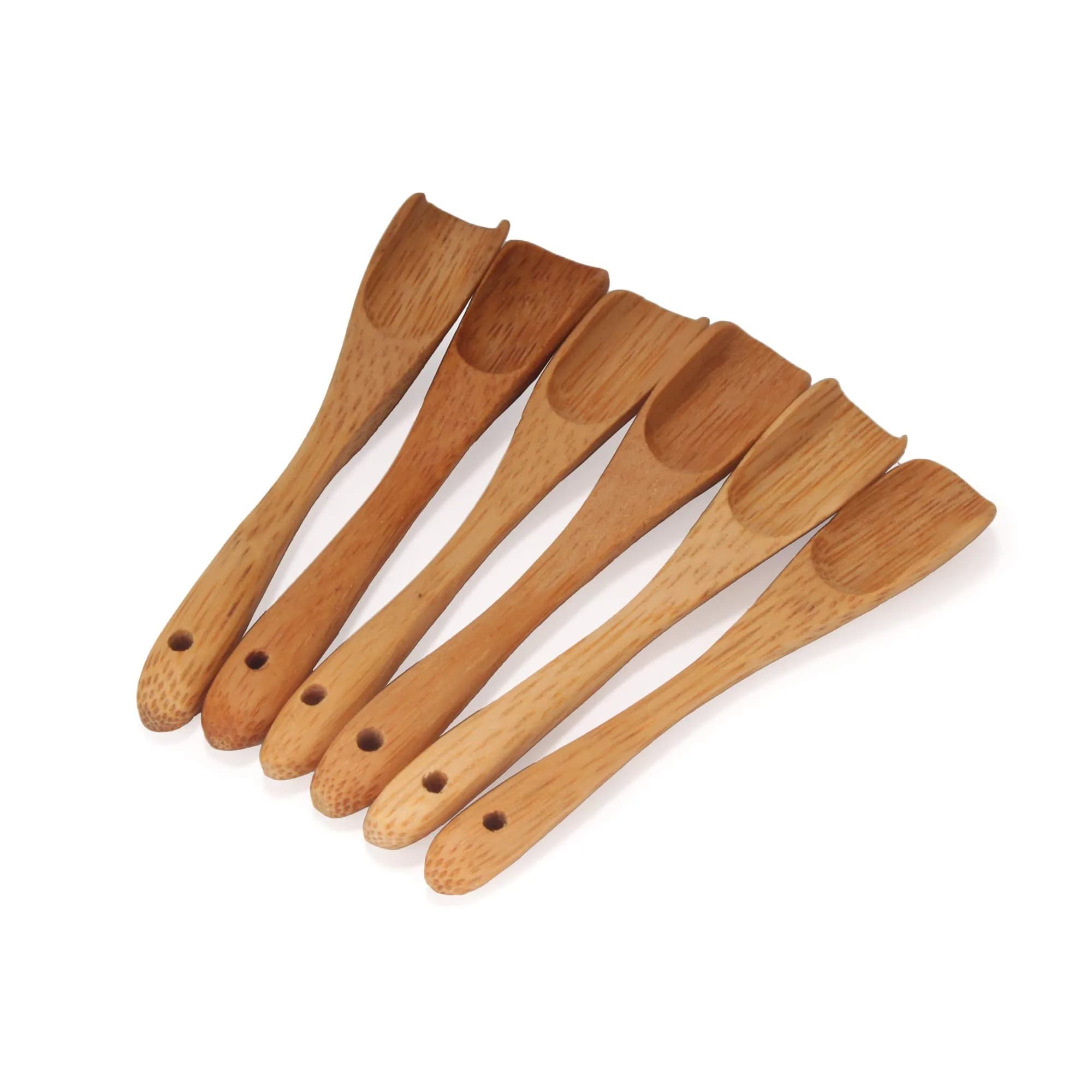BambooMN 3.1" Small Solid Bamboo Deep Scoop | Eco-Friendly Kitchen Tool for Spices & Sauces