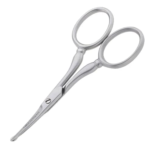 Tweezerman Facial Hair Scissors For Men Stainless Steel | Precision Curved Blade thumbnail 1