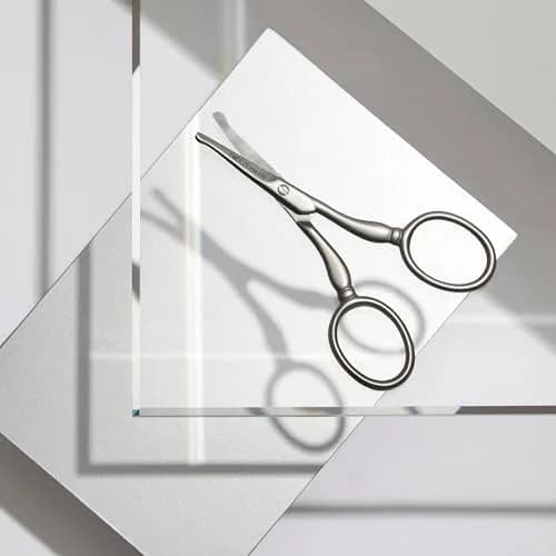 Tweezerman Facial Hair Scissors For Men Stainless Steel | Precision Curved Blade thumbnail 3