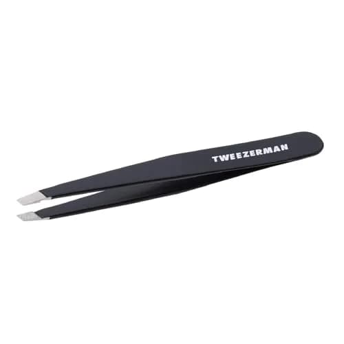 Tweezerman Slant Tweezer Midnight Black | Perfectly Aligned Hand-Filed Stainless Steel Tips for Eyebrows thumbnail 1