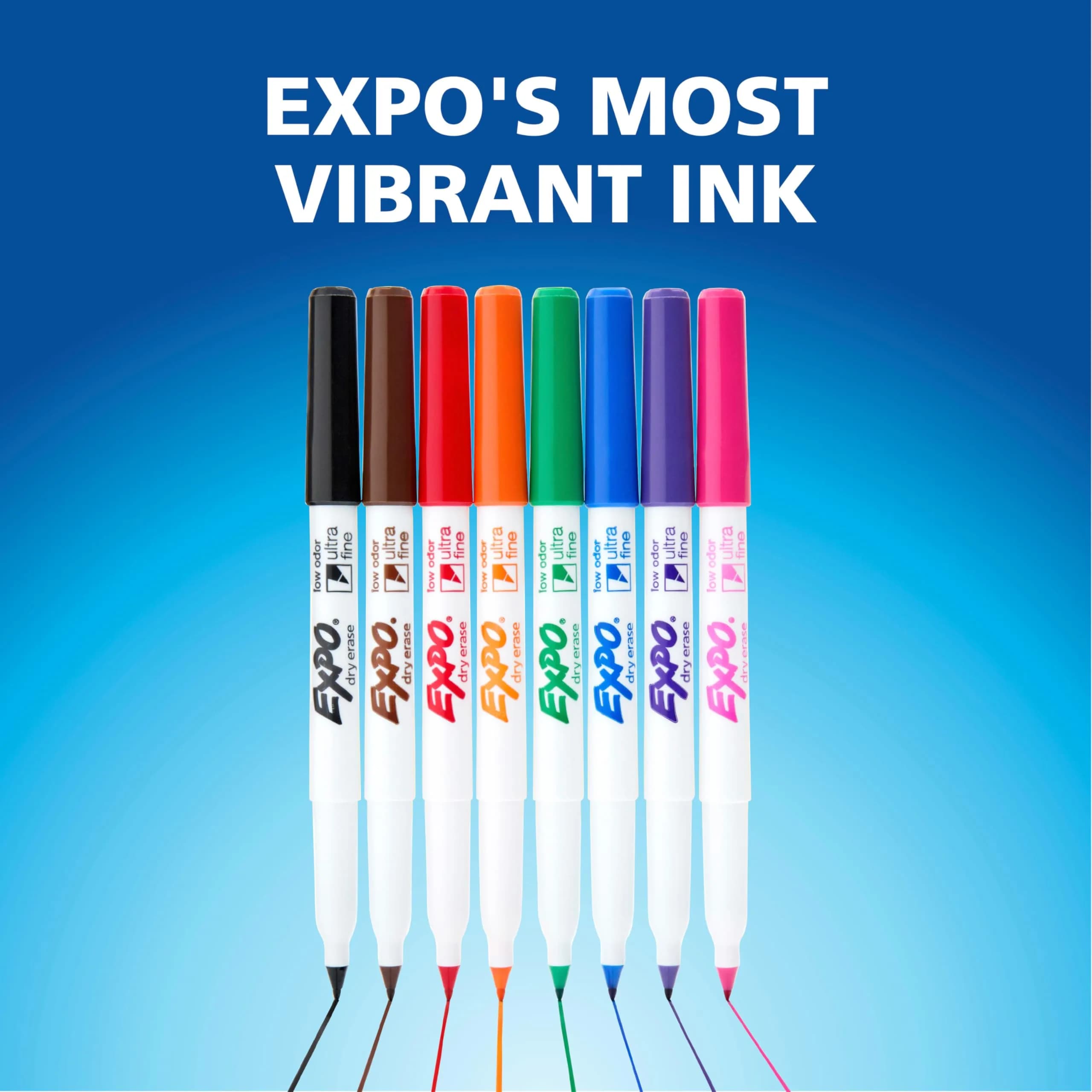 EXPO Black Dry Erase Markers, Ultra Fine Tip, 4 Count | Smooth Ink Flow for Precise Marking - view 8