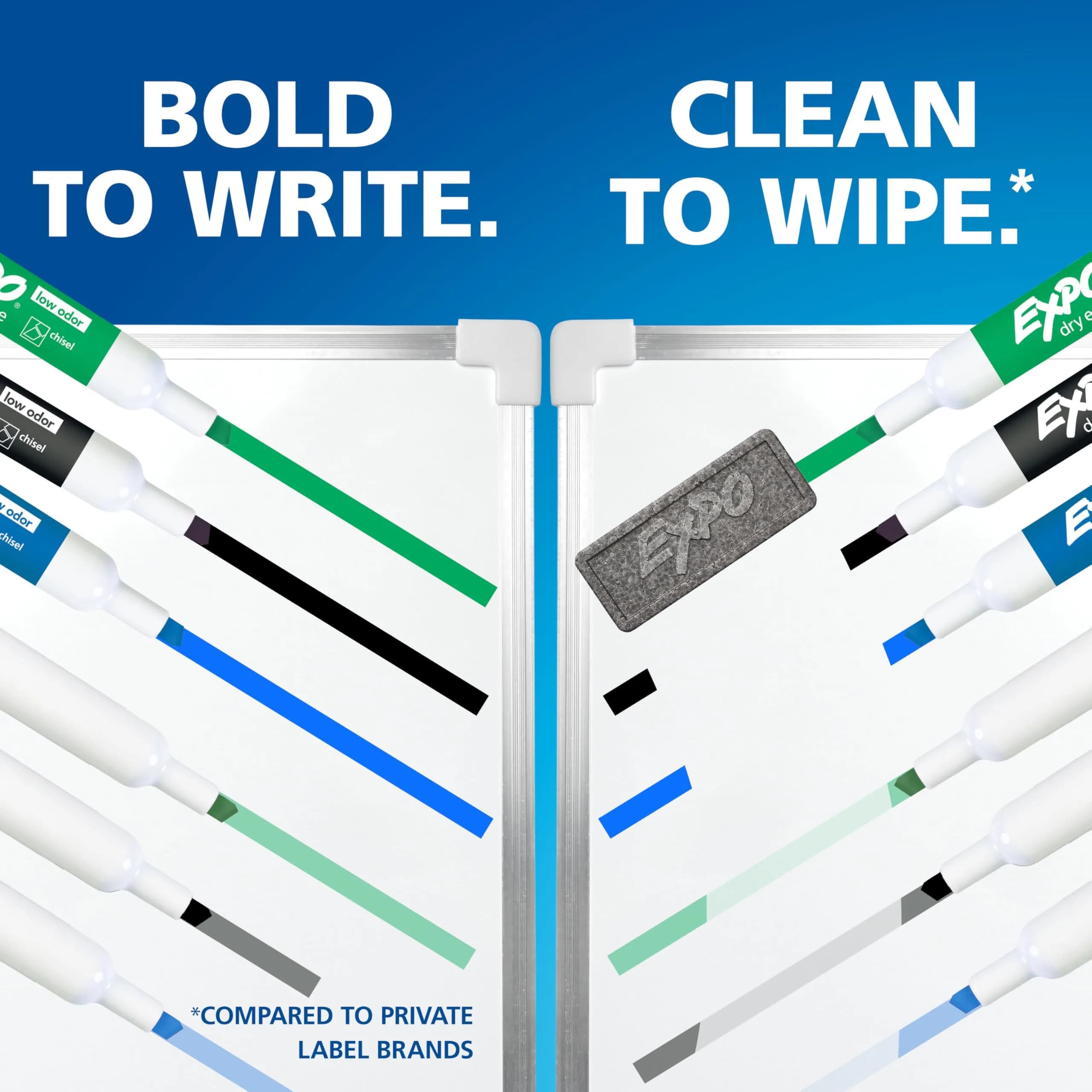 EXPO Low Odor Dry Erase Markers, Ultra Fine Tip, 8 Count Assorted Colors | Precise Marking for Whiteboards & Non-Porous Surfaces - view 6