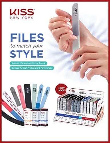 KISS Nail File All Purpose & Smoother 180 Medium / 600 Extra Fine Pack of 6 | Suitable for Natural & Artificial Nails thumbnail 5