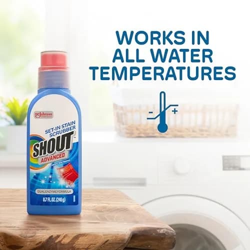 SHOUT Advanced Stain Remover Gel 8.7oz (257ml) with Built-in Scrubber Brush | Tough on Set-In Stains thumbnail 8
