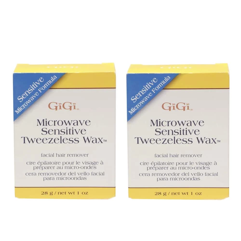 GiGi Microwave Sensitive Tweezeless Wax 2-Pack | Gentle Hair Removal for Sensitive Skin & Bikini Areas - main product image
