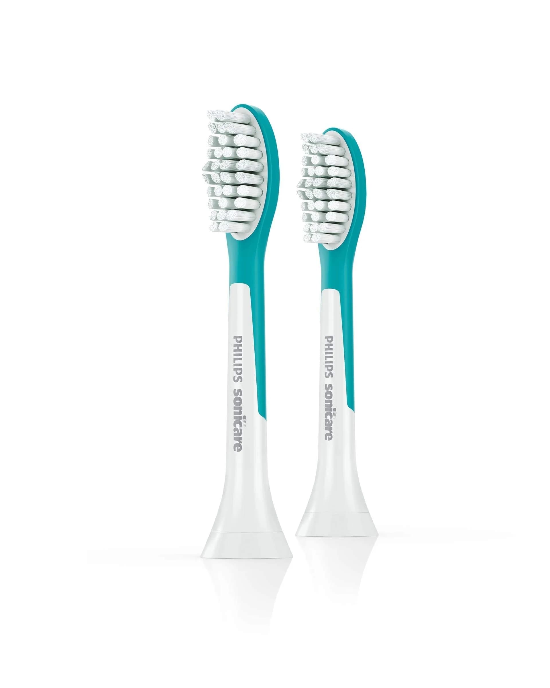 Philips Sonicare Kids Toothbrush Heads HX6042/33 Compact 7 Years+ | 2 Count Blue & Red — Blue, Red