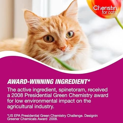 Cheristin Flea Treatment & Prevention for Cats 6 Doses | Fast-Acting Flea Relief, Approved for Kittens & Cats Over 1.8 lbs thumbnail 6