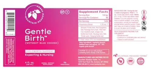 Mountain Meadow Herbs Gentle Birth Prep, Without Blue Cohosh, 4oz | Supports Labor & Recovery thumbnail 7