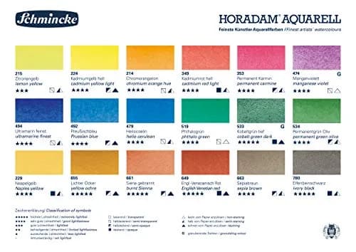 Schmincke HORADAM® AQUARELL Watercolor Set 18 x 5 ml Tubes | Finest Premium Watercolors for Artists & Hobbyists thumbnail 6