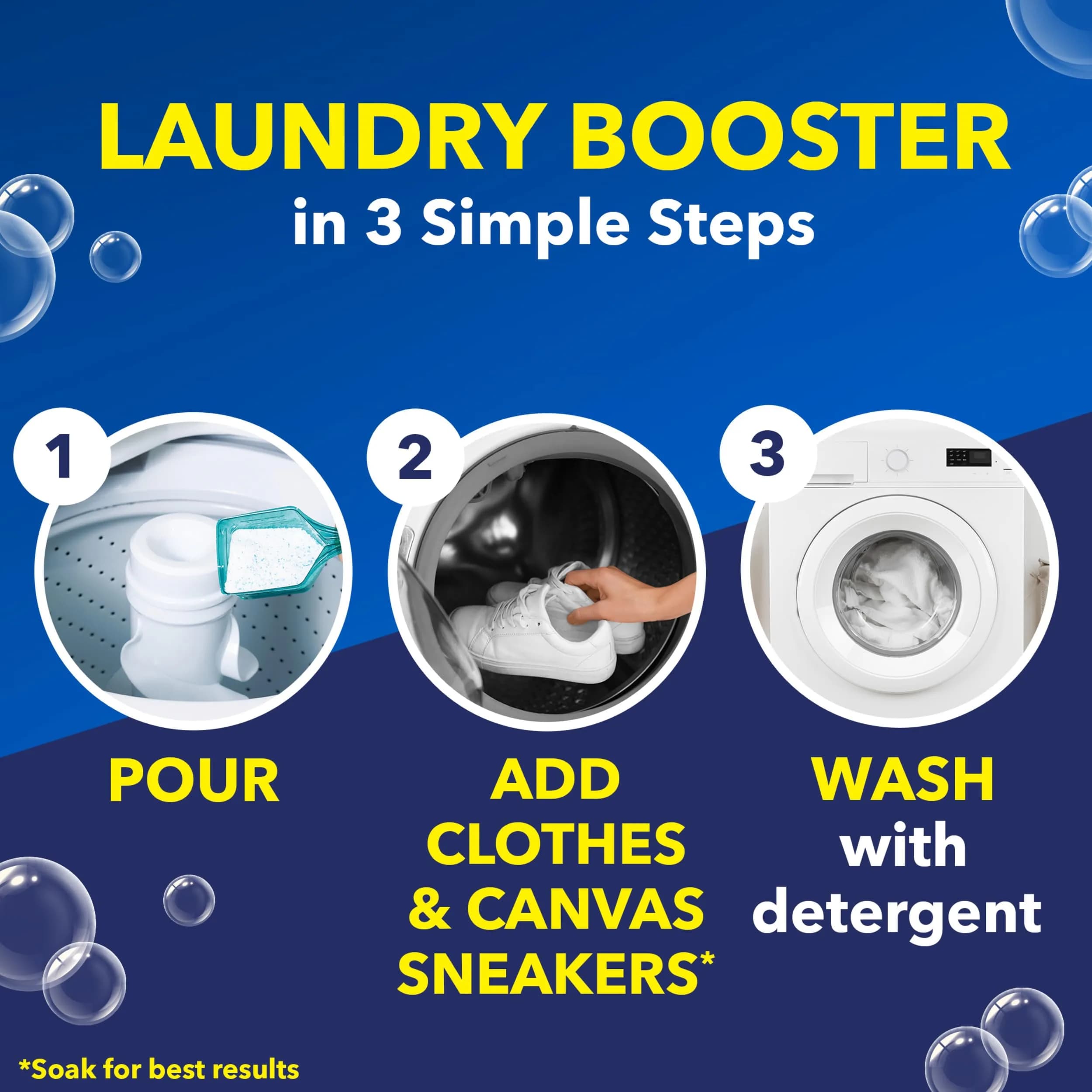 OxiClean White Revive Laundry Whitener and Stain Remover Powder 2.27 kg (5 lb) | Whitens Whites 40% Better Than Chlorine Bleach - view 6