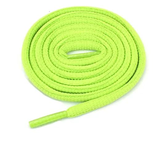 BCB Wear Oval Athletic Shoelaces 54" Lime | Flat 1/4" Wide for Sneakers & Sports Shoes thumbnail 1