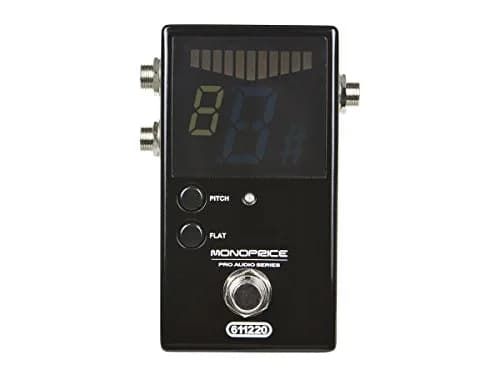Monoprice Chromatic Pedal Tuner - Black, Heavy-Duty Metal, True & Normal Bypass, Stage Right Series | Accurate ±1 Cent, 27.5Hz-4186Hz thumbnail 1