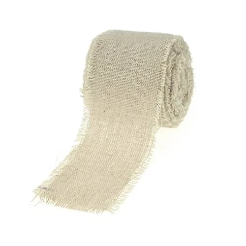 Firefly Imports Natural Linen Ribbon Fringe Edge 5 Yards (182.88 cm / 2-Inch) | Rustic Wedding Decor