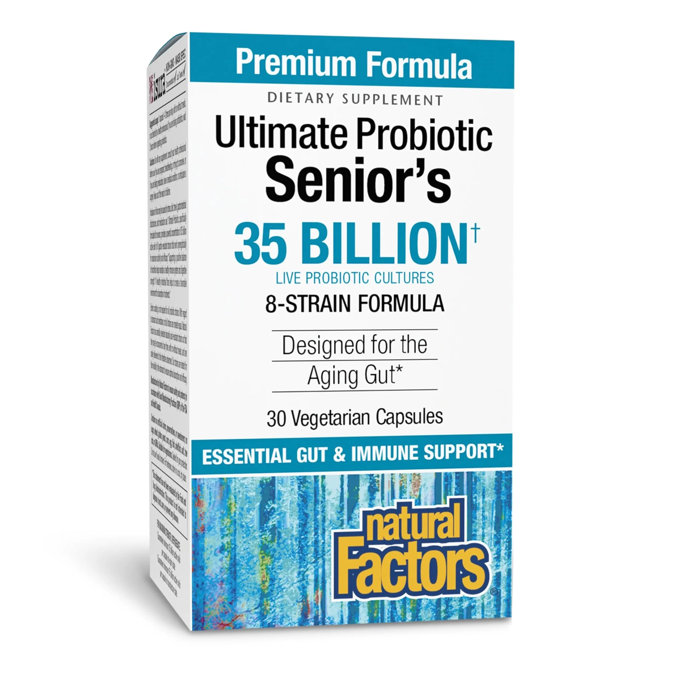 Natural Factors Ultimate Probiotic Senior's 35 Billion CFU | Supports Digestive & Immune Health in Aging Adults — White
