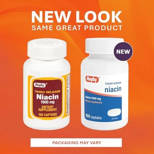Rugby Timed-Release Niacin 1000mg | Supports Metabolism & Circulation (70-120 chars) thumbnail 3