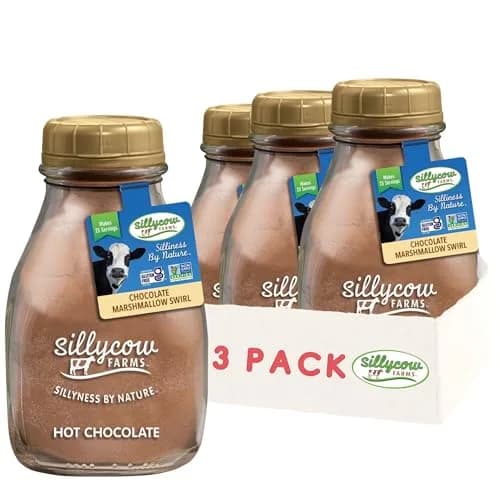 Silly Cow Farms Marshmallow Swirl Hot Chocolate 16.9 oz | Gluten-Free, Non-GMO, Made with Real Ingredients thumbnail 1
