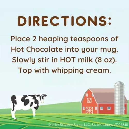 Silly Cow Farms Marshmallow Swirl Hot Chocolate 16.9 oz | Gluten-Free, Non-GMO, Made with Real Ingredients thumbnail 3