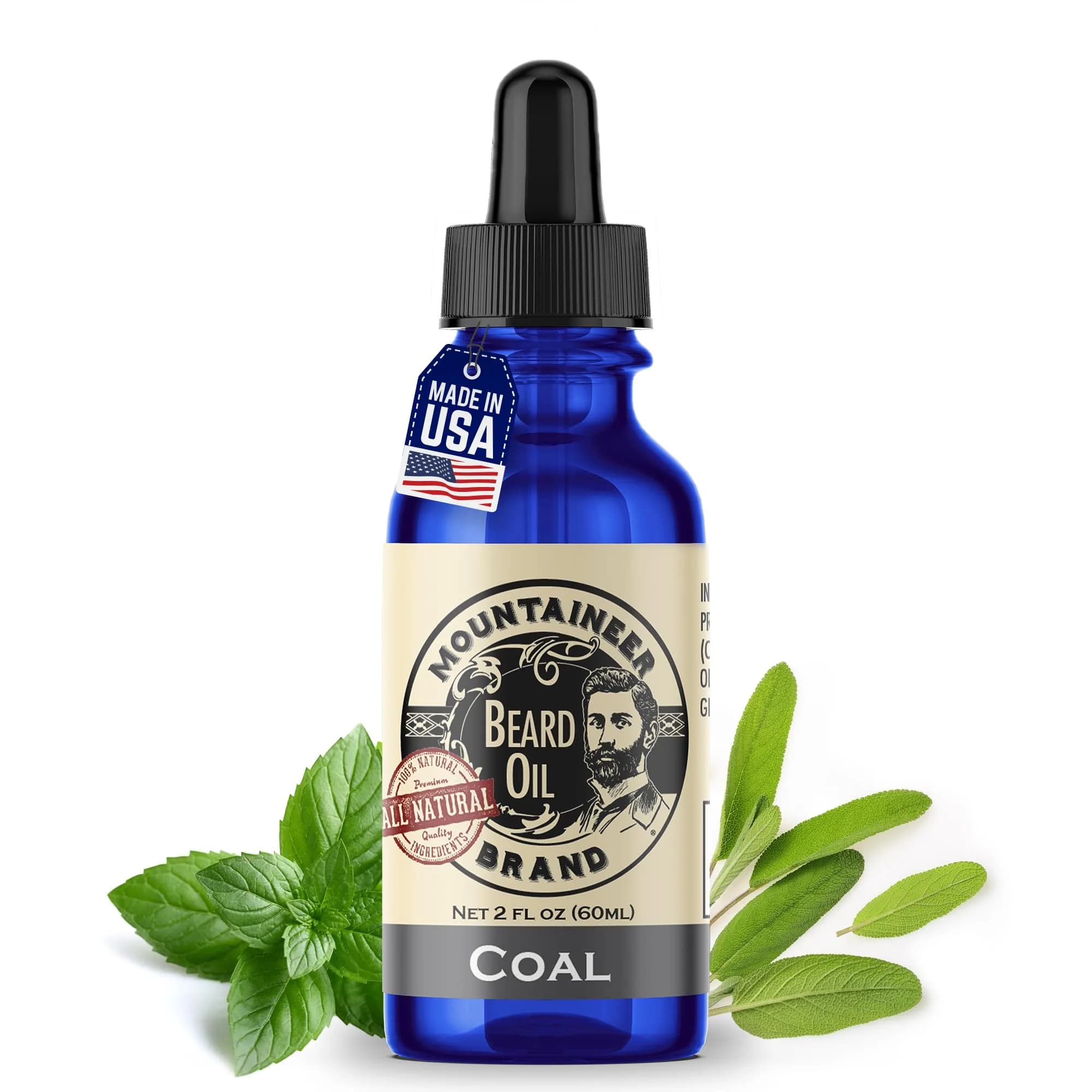 Mountaineer Brand Natural Beard Oil with Coal Scent, 59ml (2 Fl Oz) | Hydrates Dry, Itchy Beards - main product image