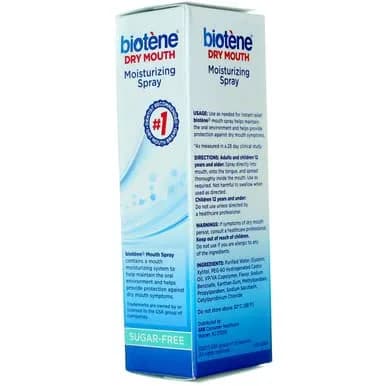 Biotène Gentle Mint Moisturizing Mouth Spray, Sugar-Free, 2 x 1.5 Fl Oz (44ml) | Dentist Recommended Dry Mouth Relief - view 6