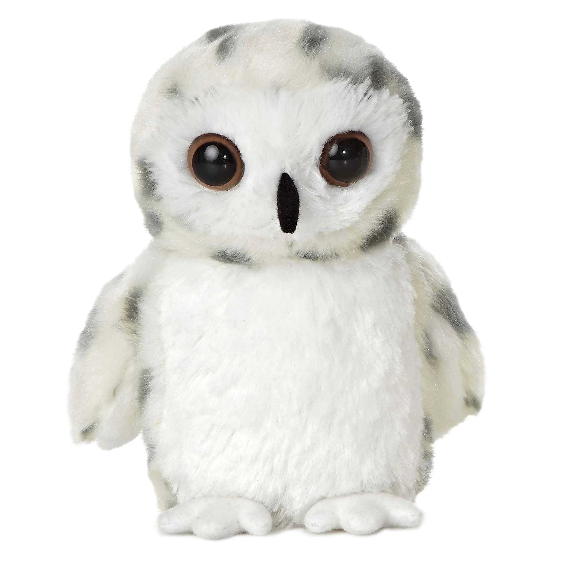 Aurora Adorable Mini Flopsie Snowy Owl Stuffed Animal 17.8cm (7 Inches) | ASTM-Tested Toy Figure - main product image