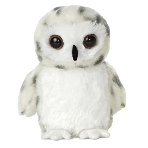 Aurora Mini Flopsie 7" Snowy Owl Plush Toy | ASTM-Tested & Non-Toxic thumbnail 1