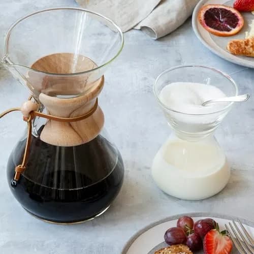 Chemex Hand Blown Glass Cream & Sugar Set | Elegant Coffee Service with Drip-Free Pouring (70-120 chars) thumbnail 3