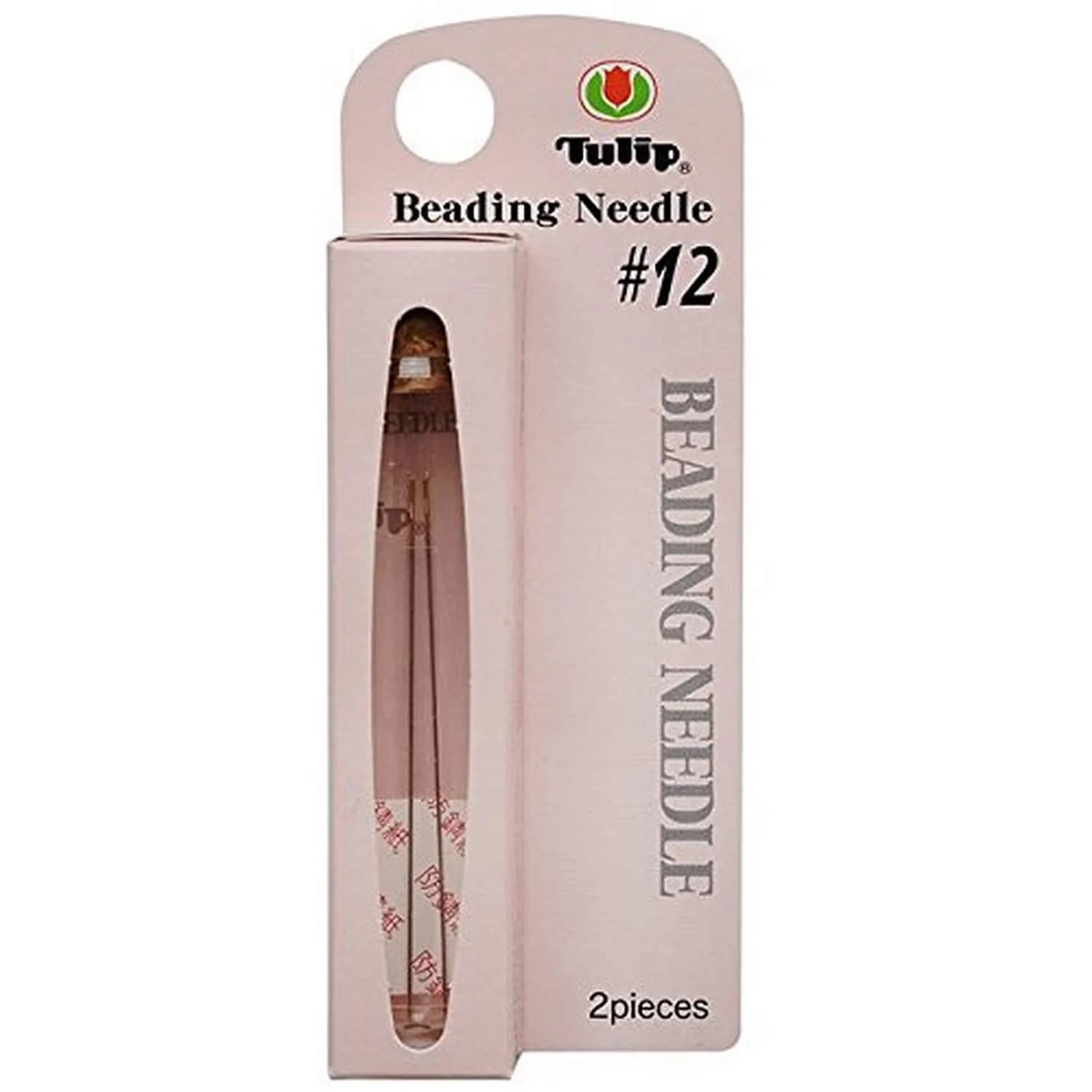 Tulip Beading Needles Size #12 47.5x0.35mm (2-Pack) | Sharp Point for Bead Embroidery & Weaving — Gray