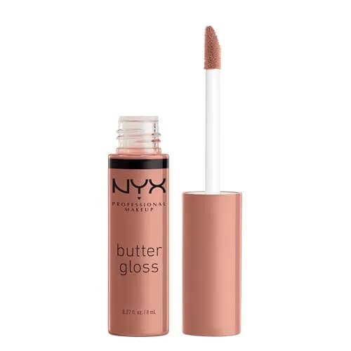 NYX PROFESSIONAL MAKEUP Butter Gloss Bling 14 Madeleine Lip Gloss - Mid-Tone Nude Vegan Shine thumbnail 1