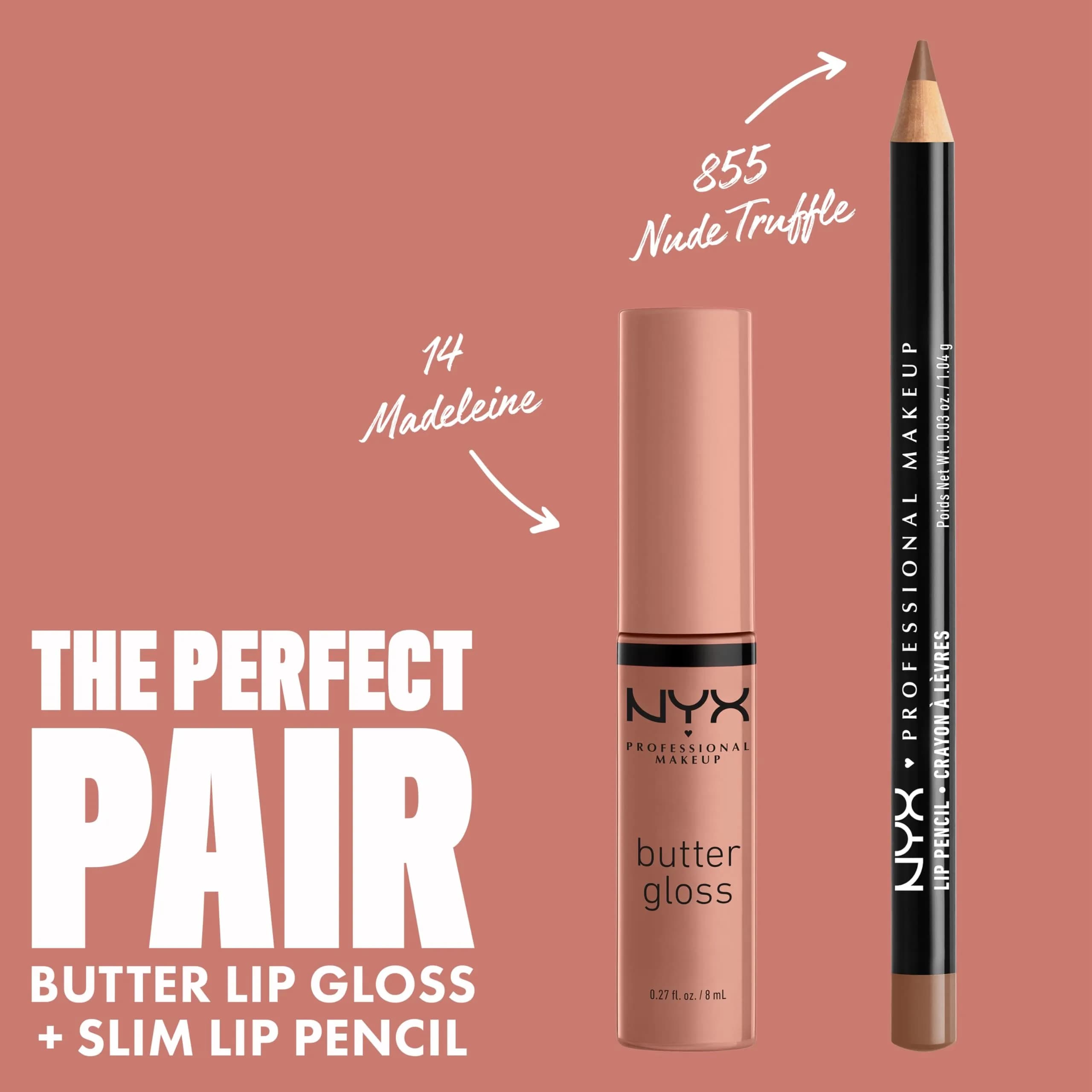 NYX PROFESSIONAL MAKEUP Butter Gloss Bling 14 Madeleine Lip Gloss - Mid-Tone Nude Vegan Shine - view 4