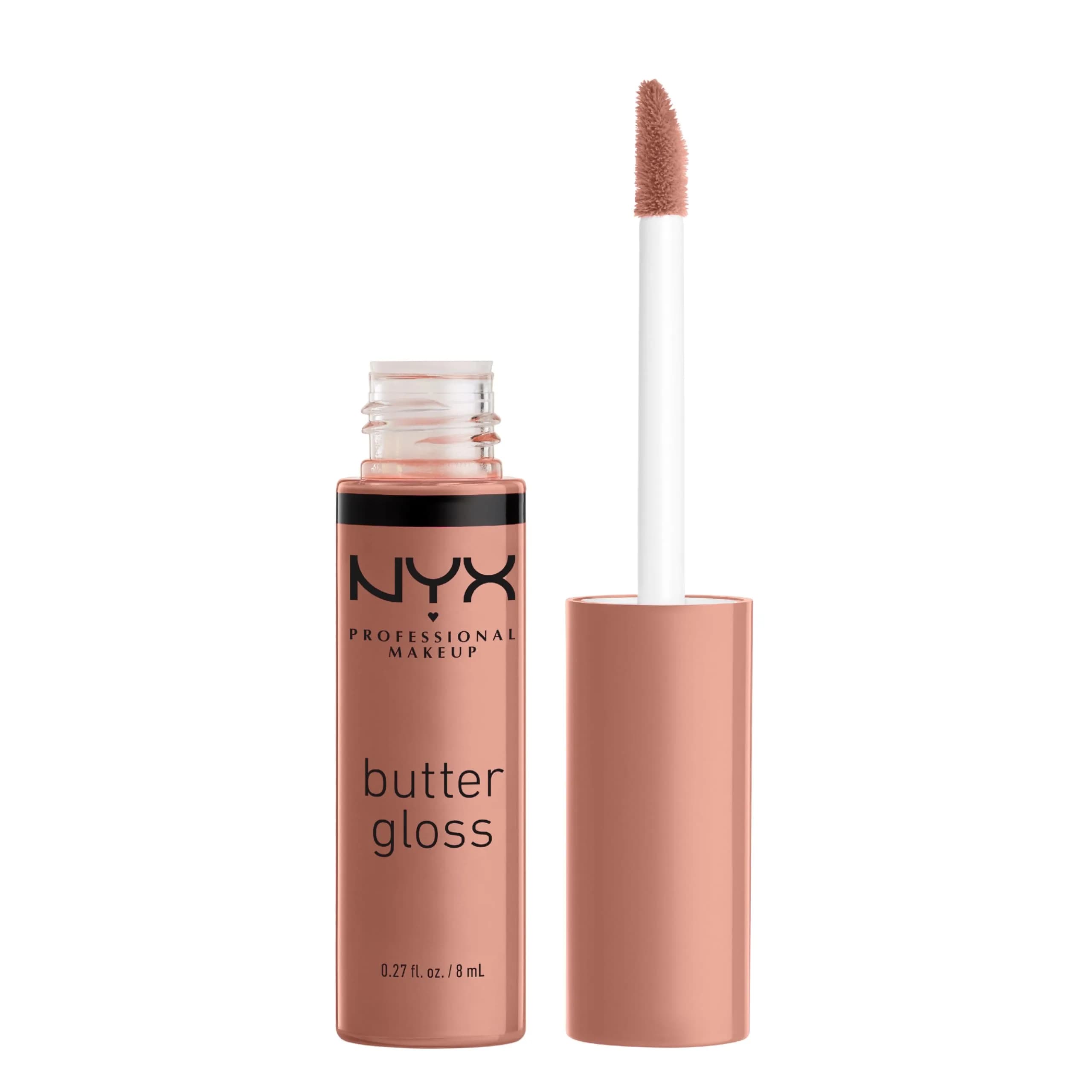NYX PROFESSIONAL MAKEUP Butter Gloss Bling 14 Madeleine Lip Gloss - Mid-Tone Nude Vegan Shine - main product image