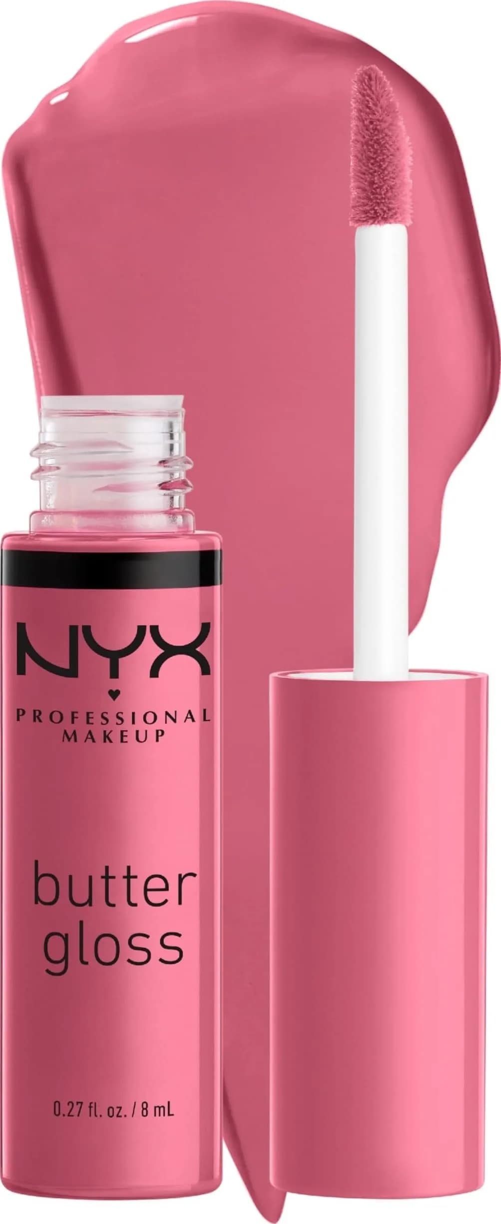 NYX PROFESSIONAL MAKEUP Butter Gloss Bling Lip Gloss - 15 Angel Food Cake (True Mauve), 7.65 ml - main product image