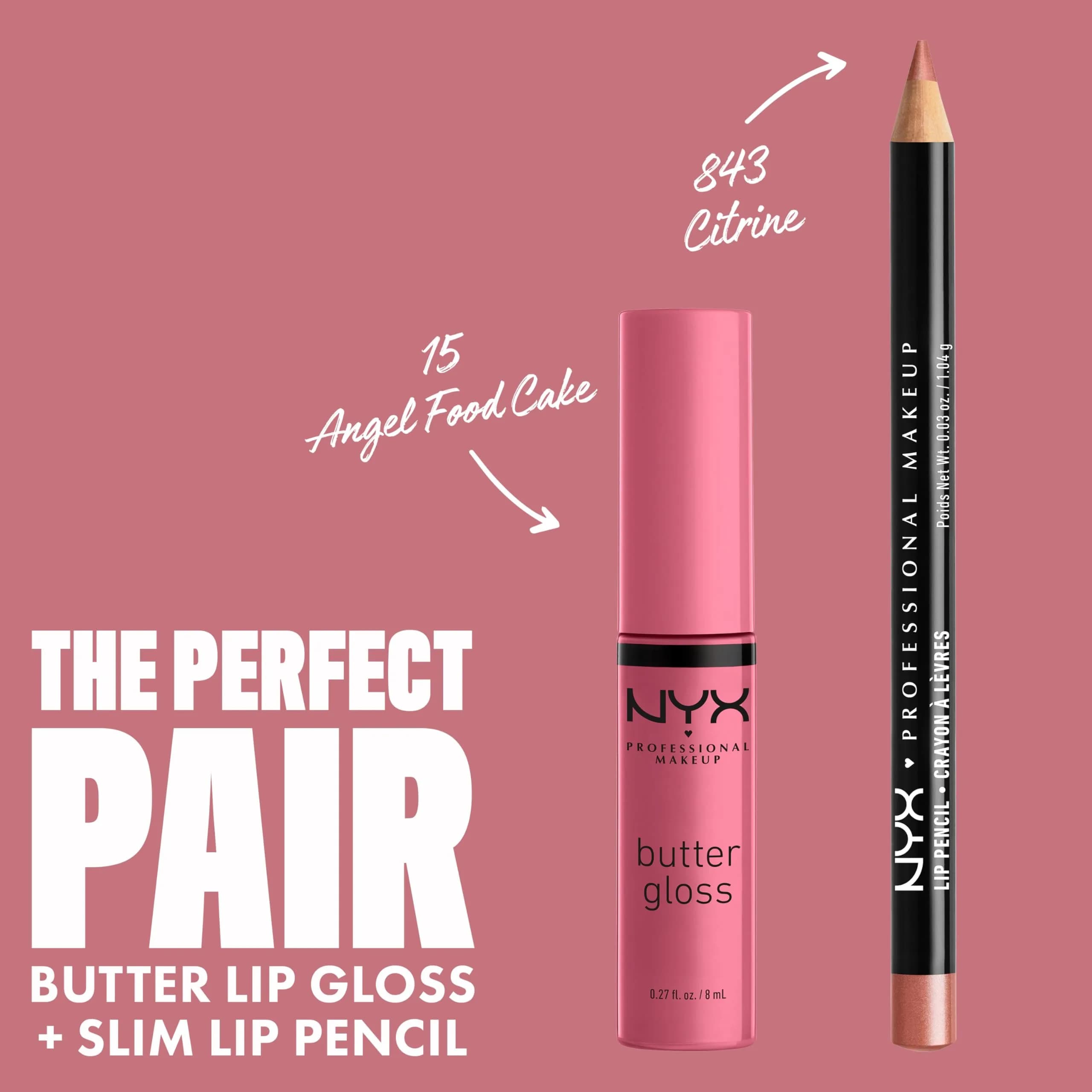 NYX PROFESSIONAL MAKEUP Butter Gloss Bling Lip Gloss - 15 Angel Food Cake (True Mauve), 7.65 ml - view 4