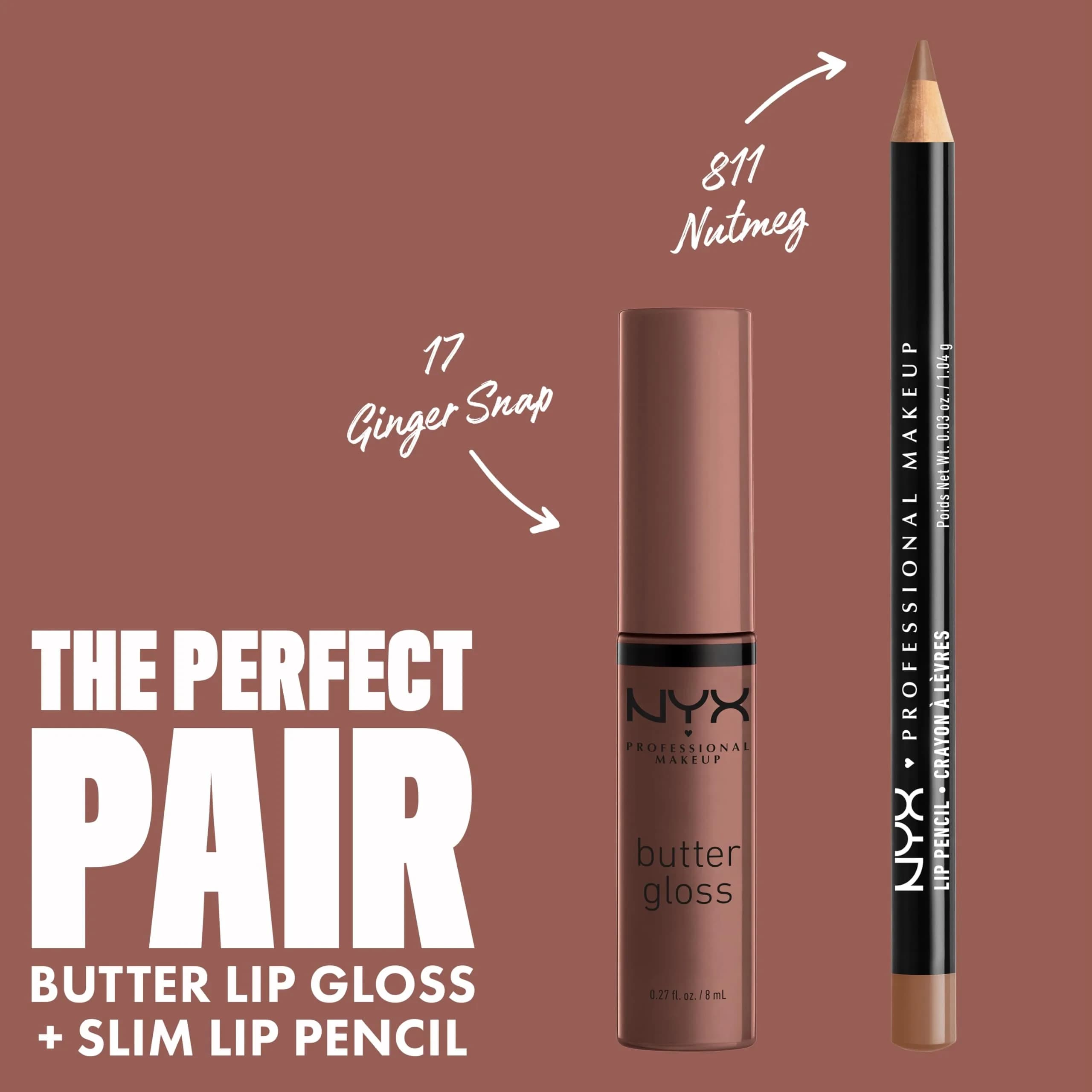NYX PROFESSIONAL MAKEUP Butter Gloss Bling Lip Gloss - 17 Ginger Snap (Chocolate Brown) | Vegan & Non-Sticky Shine - view 4