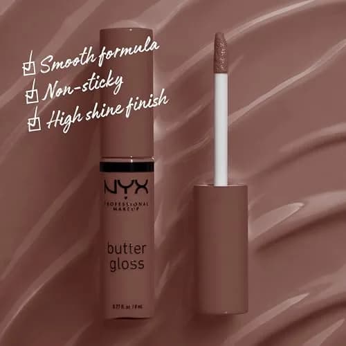 NYX PROFESSIONAL MAKEUP Butter Gloss Bling Lip Gloss - 17 Ginger Snap (Chocolate Brown) | Vegan & Non-Sticky Shine thumbnail 2
