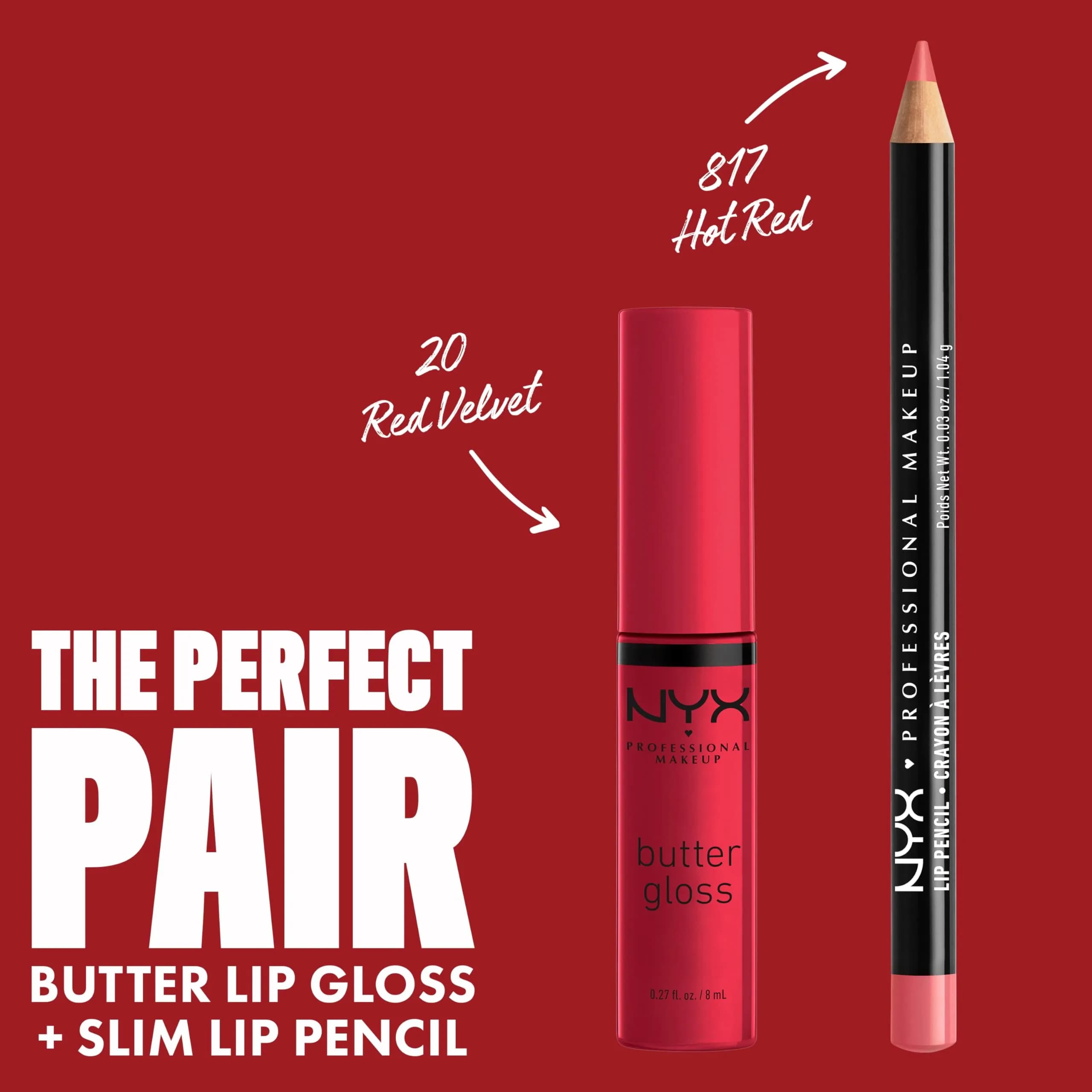 NYX PROFESSIONAL MAKEUP Butter Gloss Lip Gloss - Red Velvet (Deep Red) 7.65ml (0.27 Fl Oz) | Non-Sticky, Sheer to Medium Coverage - view 4