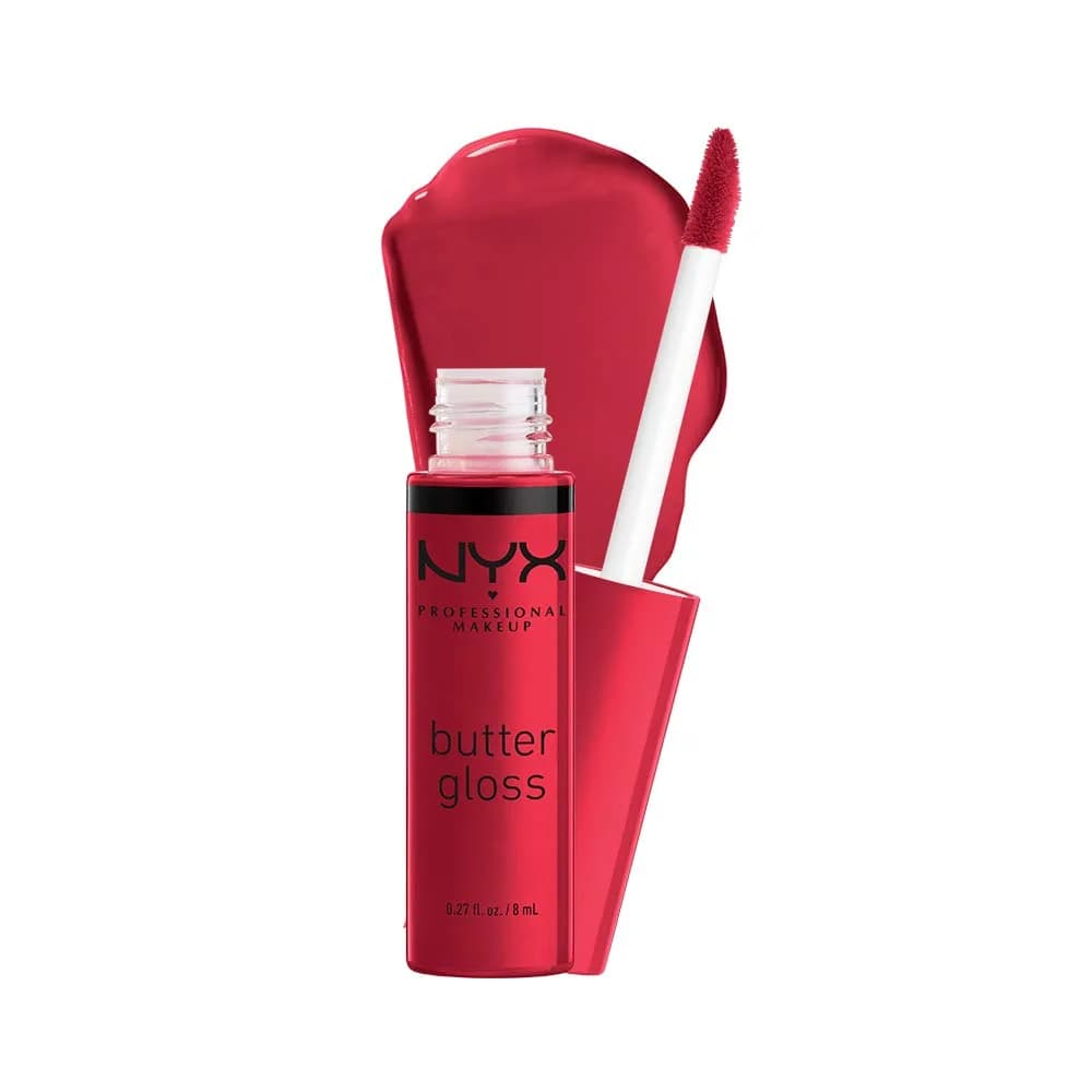 NYX PROFESSIONAL MAKEUP Butter Gloss Lip Gloss - Red Velvet (Deep Red) 7.65ml (0.27 Fl Oz) | Non-Sticky, Sheer to Medium Coverage - main product image