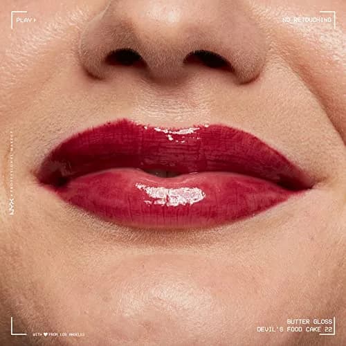 NYX PROFESSIONAL MAKEUP Butter Gloss Lip Gloss - Devil's Food Cake (Deep Plum) 8ml | Sheer to Medium Coverage thumbnail 8
