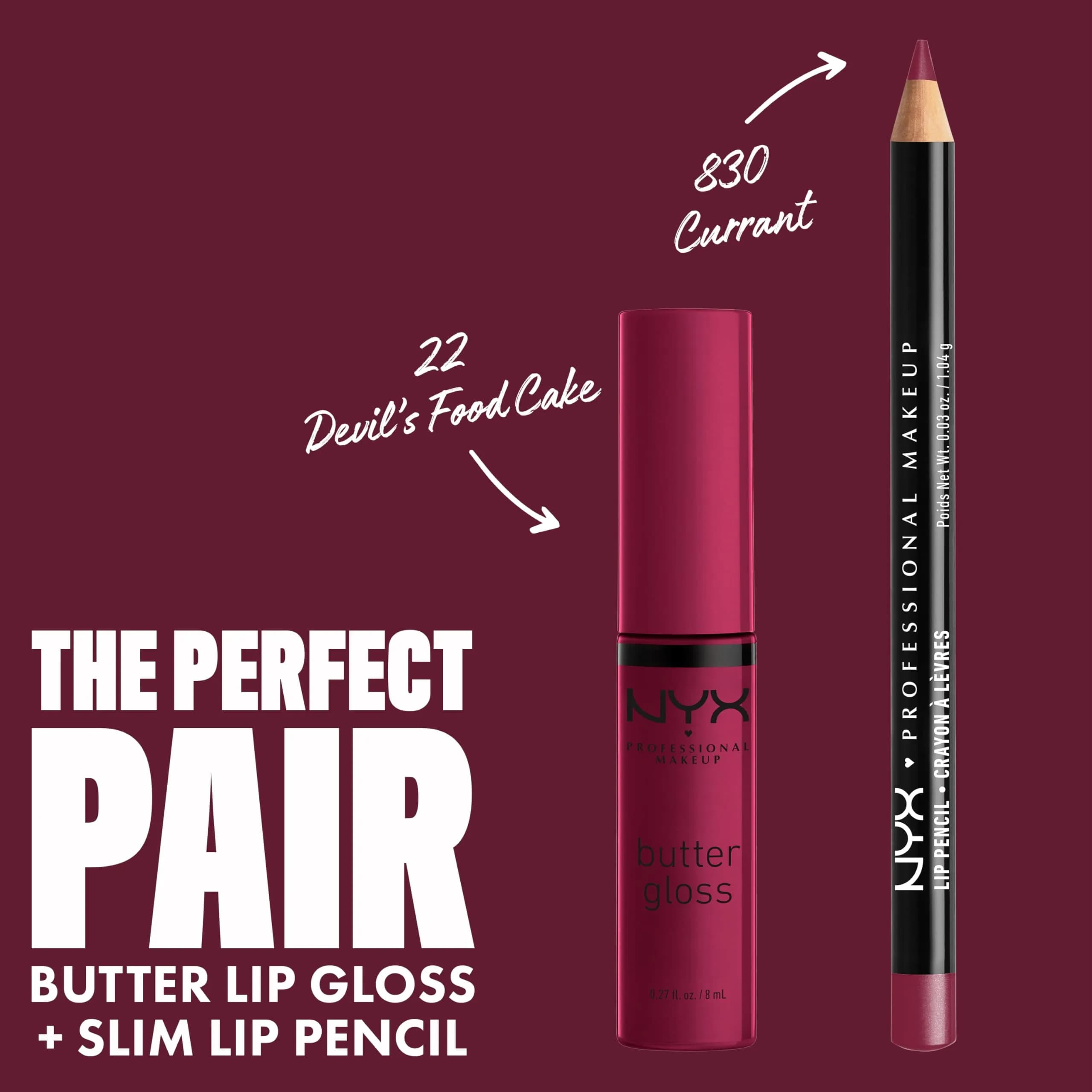 NYX PROFESSIONAL MAKEUP Butter Gloss Lip Gloss - Devil's Food Cake (Deep Plum) 8ml | Sheer to Medium Coverage - view 4