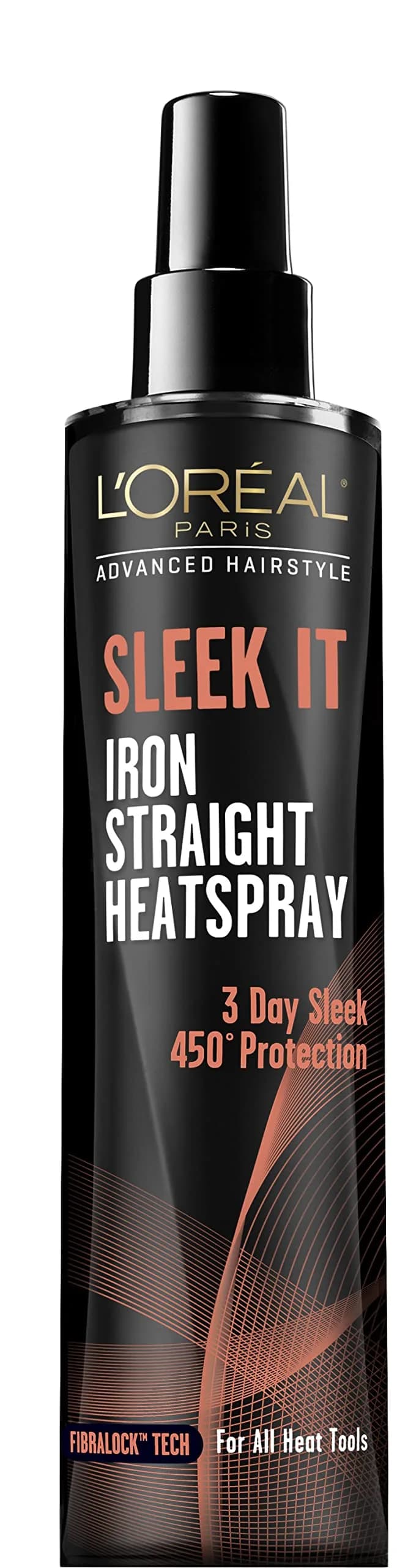 L'Oréal Paris Advanced Hairstyle Sleek It Iron Straight Heat Spray 170ml (5.7 Fl Oz) | 450°F Heat Protection