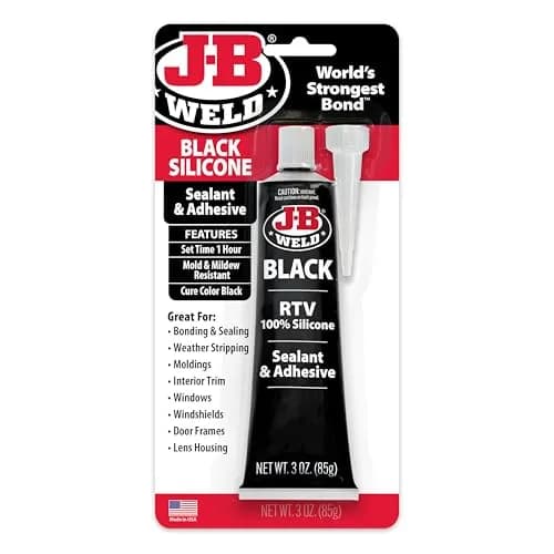 J-B Weld Black RTV Silicone Sealant and Adhesive 88.7 ml (3 oz) | Bonds Uneven Surfaces thumbnail 1