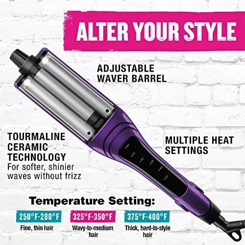 Bed Head A Wave We Go Tourmaline Ceramic Adjustable Hair Waver | 204.4°C (400°F) Max Heat | 1.3 lb (0.6 kg) thumbnail 6